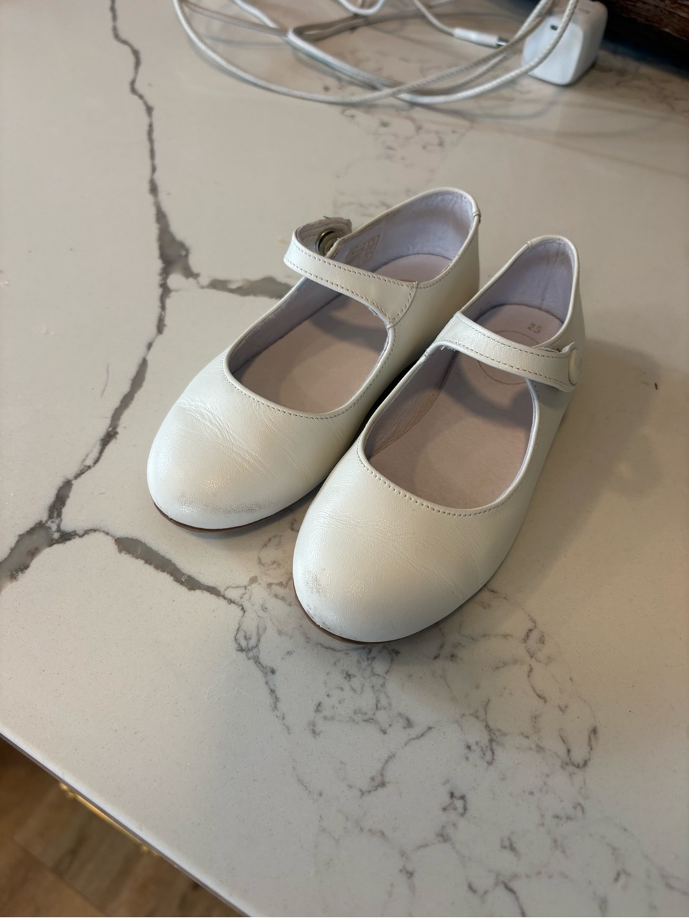 Classic Cream Mary Jane Shoes for Girls
